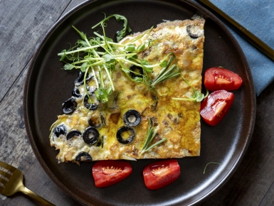 Olivás-rozmaringos frittata